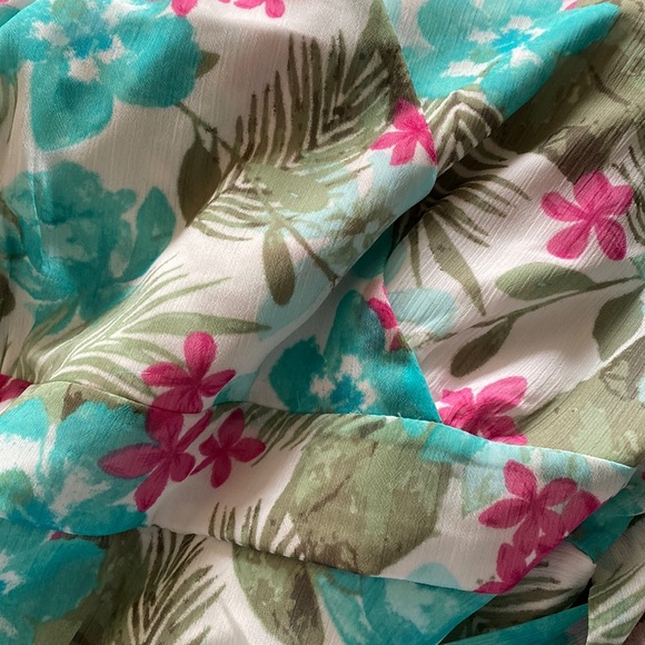 CATO Romper, size 14, zipper green white quarter sleeve underlay short - Picture 5 of 9